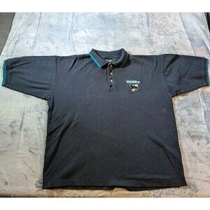 Rare Vintage San Jose Sharks Pro Edge Polo Embroidered Logo‎ Men's Size XL